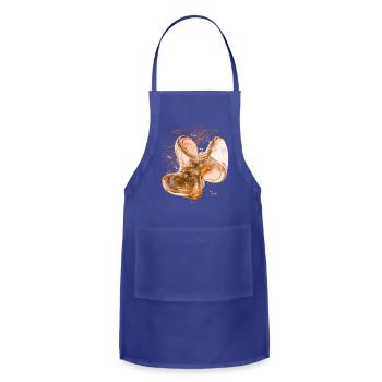Liquid Elegance Golden Art Design - Adjustable Apron - royal blue - Front - Julia (174cm)