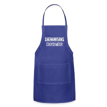 Shenanigans Coordinator - Adjustable Apron - royal blue - Front - Julia (174cm)