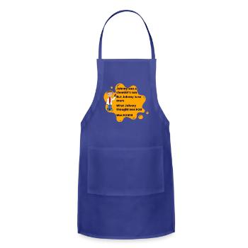 Johnny Was A Chemist s Son - Adjustable Apron - royal blue - Front - Julia (174cm)