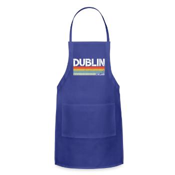 Dublin Ireland Irish - Adjustable Apron - royal blue - Front - Julia (174cm)