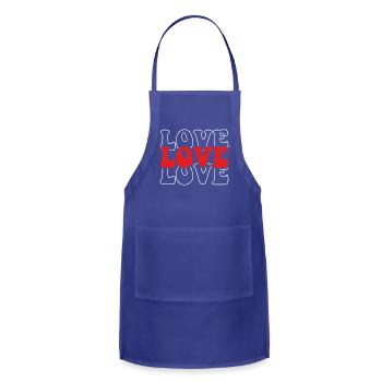 Triple love - Adjustable Apron - royal blue - Front - Julia (174cm)