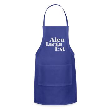 Latin phrases - Adjustable Apron - royal blue - Front - Julia (174cm)