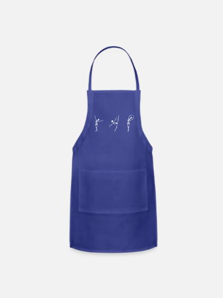 Skull Ballet - Adjustable Apron - royal blue