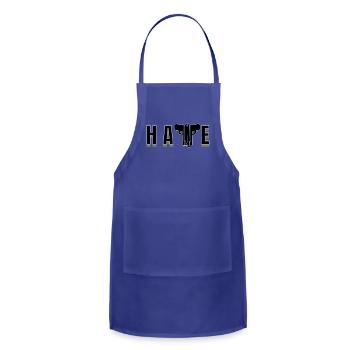 HATE GUNS - Adjustable Apron - royal blue - Front - Julia (174cm)