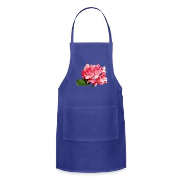 One Hydrangea Cluster - Adjustable Apron - royal blue - Front - Julia (174cm)