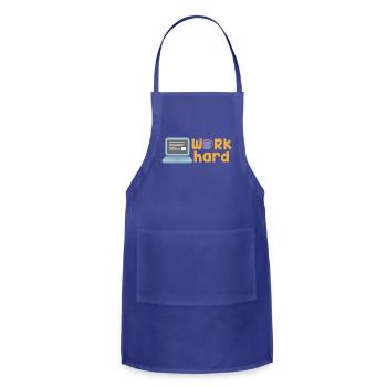 Work Hard - Adjustable Apron - royal blue - Front - Julia (174cm)