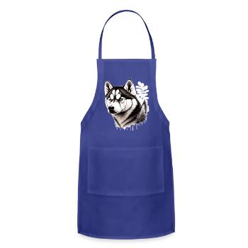 Pretty Husky - Adjustable Apron - royal blue - Front - Julia (174cm)