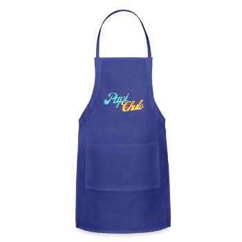 'Papi Chulo' - Adjustable Apron - royal blue - Front - Julia (174cm)