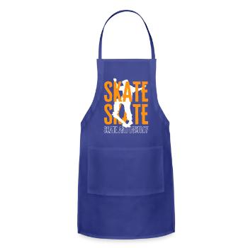 Skate Bold Skateboard Art - Adjustable Apron - royal blue - Front - Julia (174cm)