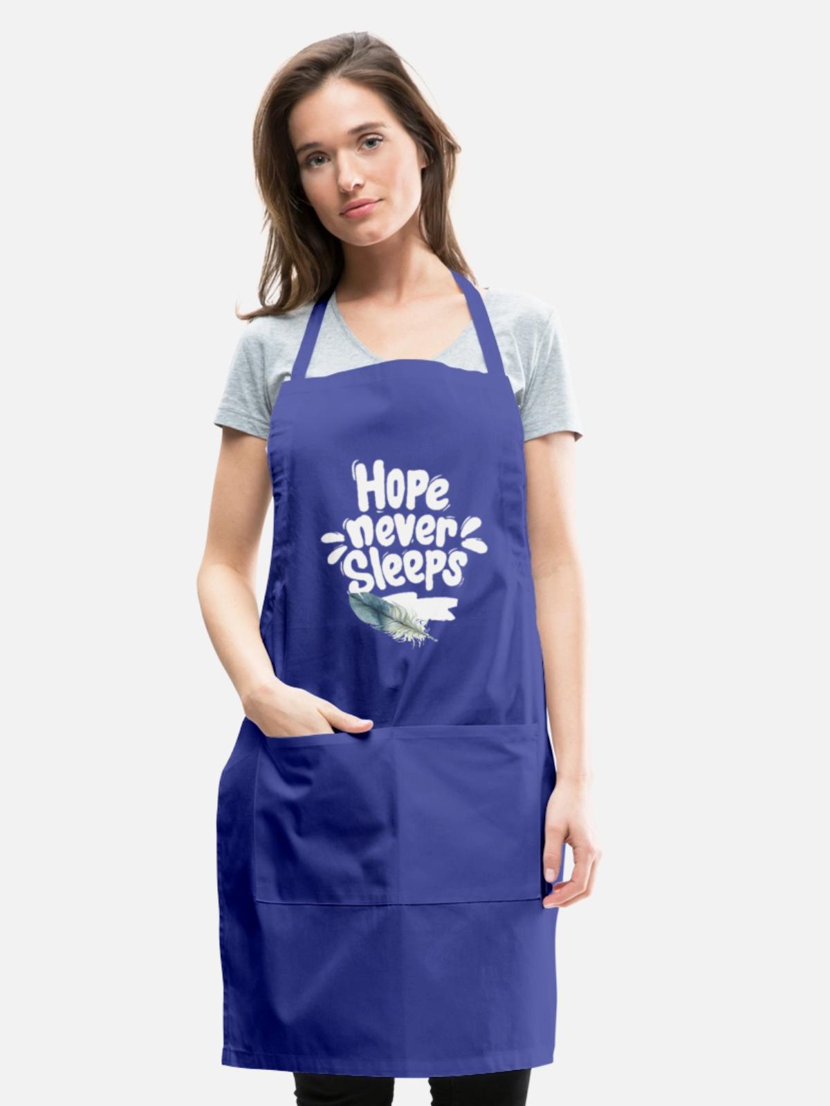 hope never sleeps 1 - Adjustable Apron - royal blue - Front - Julia (174cm)
