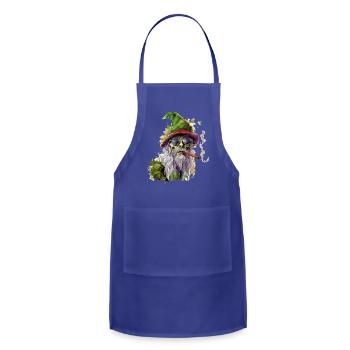 Smoking man - Adjustable Apron - royal blue - Front - Julia (174cm)