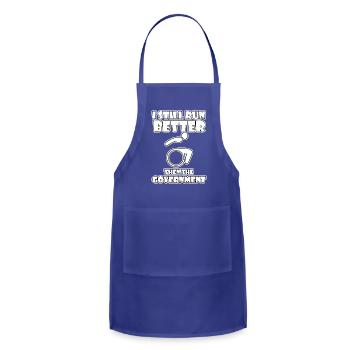 I Still Run Better Then The Government - Adjustable Apron - royal blue - Front - Julia (174cm)