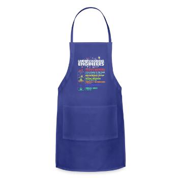 Understanding Engineers Funny Engineer - Adjustable Apron - royal blue - Front - Julia (174cm)