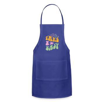 Take it easy - Adjustable Apron - royal blue - Front - Julia (174cm)