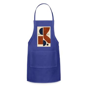 Midcentury Orange-Blue Geometry - Adjustable Apron - royal blue - Front - Julia (174cm)
