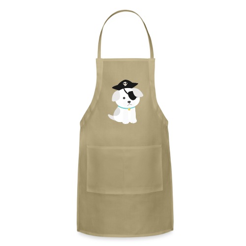 Dog with a pirate eye patch doing Vision Therapy! - Adjustable Apron