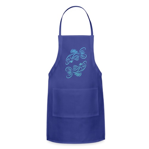 Pisces Zodiac Fish Water Sign Blue Green - Adjustable Apron