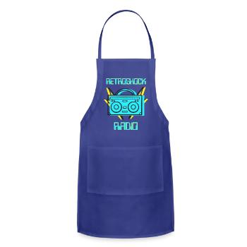 Retro Shock Radio Old School Music - Adjustable Apron - royal blue - Front - Julia (174cm)