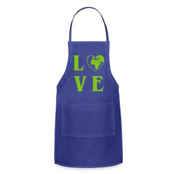 Love Planet Earth - Adjustable Apron - royal blue - Front - Julia (174cm)
