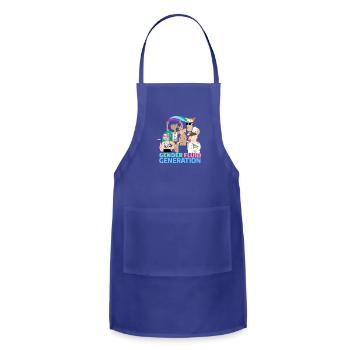 Gender Fluid Generation - Adjustable Apron - royal blue - Front - Julia (174cm)