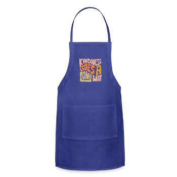 Kindness Goes A Long Way - Adjustable Apron - royal blue - Front - Julia (174cm)