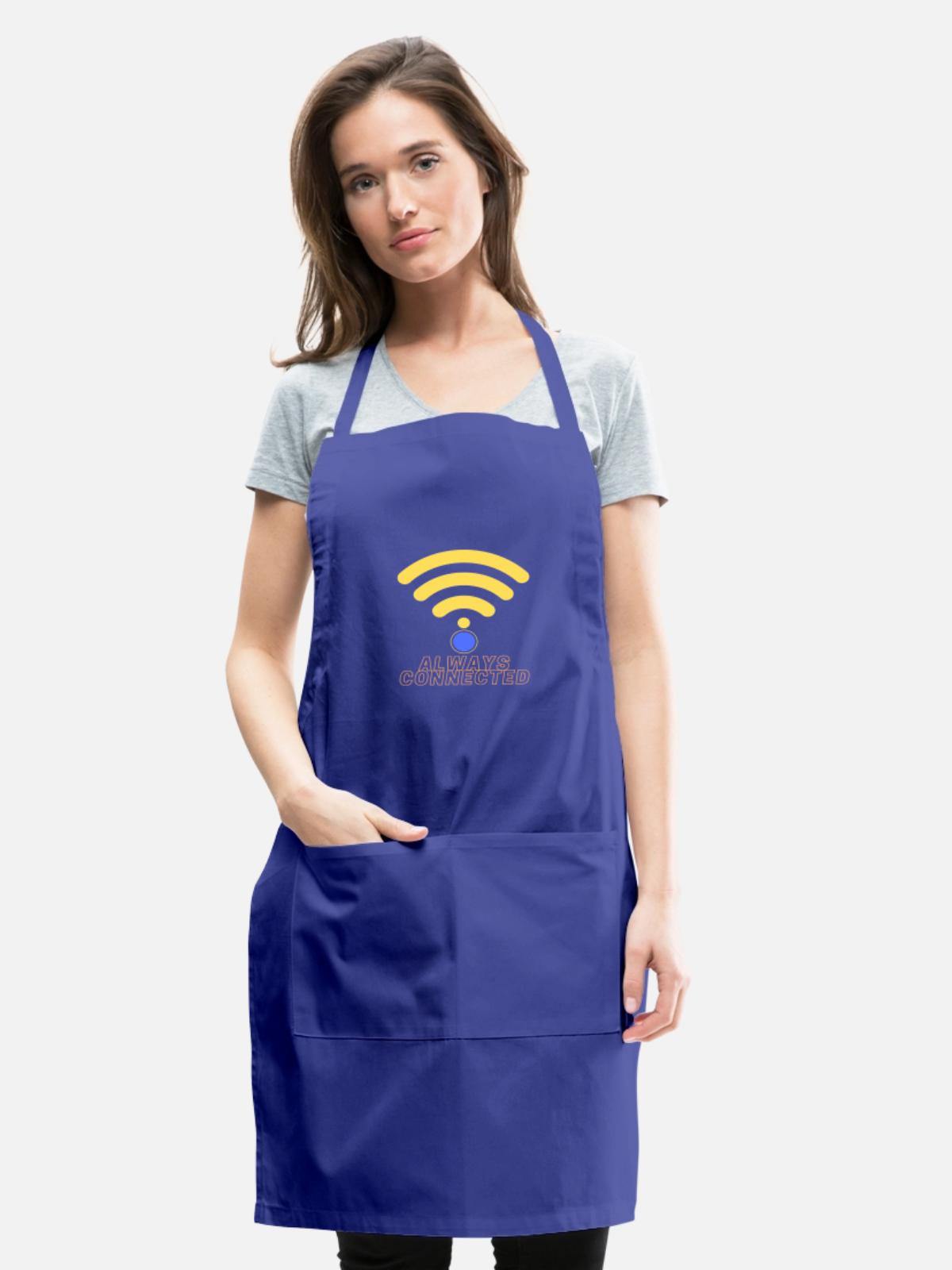 connected - Adjustable Apron - royal blue - Front - Julia (174cm)