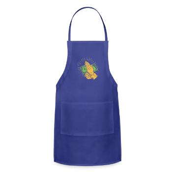 Praying for Money - Adjustable Apron - royal blue - Front - Julia (174cm)