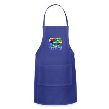 fluid art - Adjustable Apron - royal blue - Front - Julia (174cm)