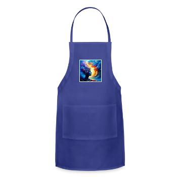 Cosmic Mindscape Art - Adjustable Apron - royal blue - Front - Julia (174cm)