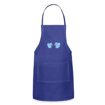 two squirrels spending the winter together - Adjustable Apron - royal blue - Front - Julia (174cm)