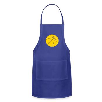 Yellow Basketball - Adjustable Apron - royal blue - Front - Julia (174cm)