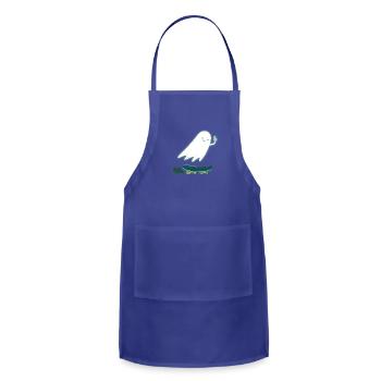 Skater Ghost - Adjustable Apron - royal blue - Front - Julia (174cm)