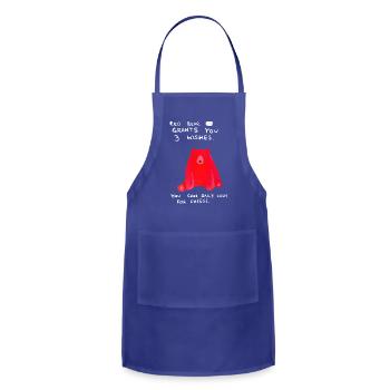 Red Bear Cheese Wish - Adjustable Apron - royal blue - Front - Julia (174cm)
