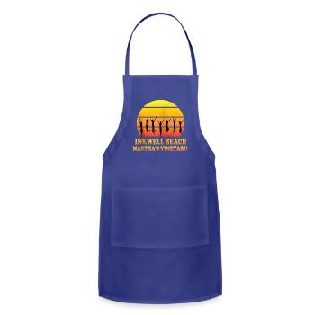 Inkwell Beach Oak Bluffs Martha s Vineyard MA Vint - Adjustable Apron - royal blue - Front - Julia (174cm)