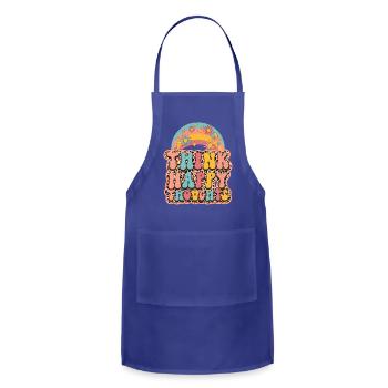 Think Happy Thoughts - Adjustable Apron - royal blue - Front - Julia (174cm)