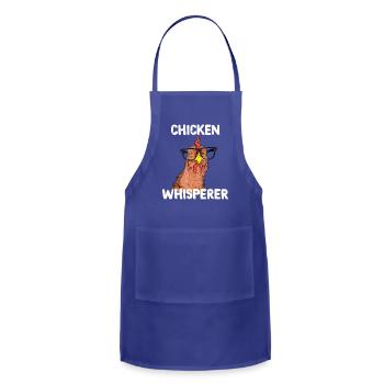 Into the Wine Not the Label T Shirt - Adjustable Apron - royal blue - Front - Julia (174cm)