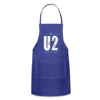 U-2 Dragon Lady Spy Plane - Adjustable Apron - royal blue - Front - Julia (174cm)
