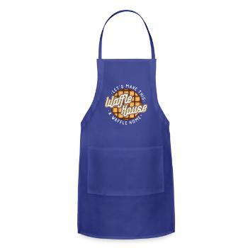 Let'S Make These Waffle Houses A Waffle - Adjustable Apron - royal blue - Front - Julia (174cm)