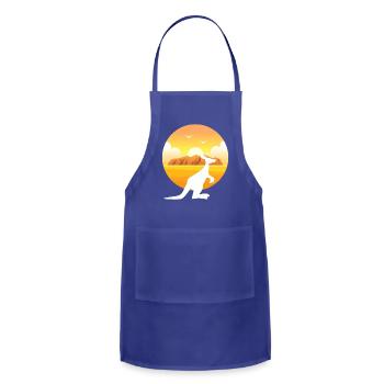 Kangaroo Uluru Kata Tjuta National Park Australia - Adjustable Apron - royal blue - Front - Julia (174cm)