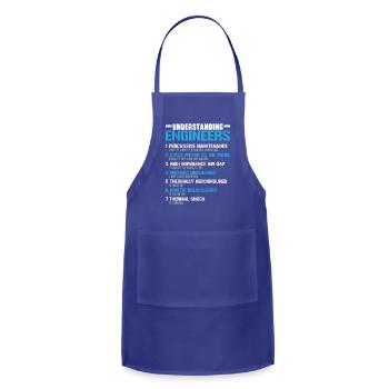 Understanding Engineers Engineering - Adjustable Apron - royal blue - Front - Julia (174cm)