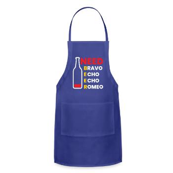 BEER BRAVO ECHO ECHO ROMEO - Adjustable Apron - royal blue - Front - Julia (174cm)