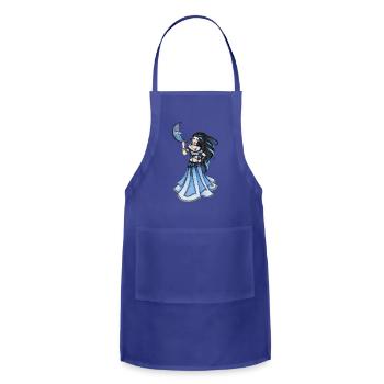 Belly Dancer MoonChild - Adjustable Apron - royal blue - Front - Julia (174cm)