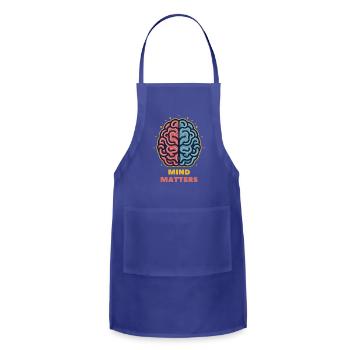Mind Matters - Brain Illustration - Adjustable Apron - royal blue - Front - Julia (174cm)