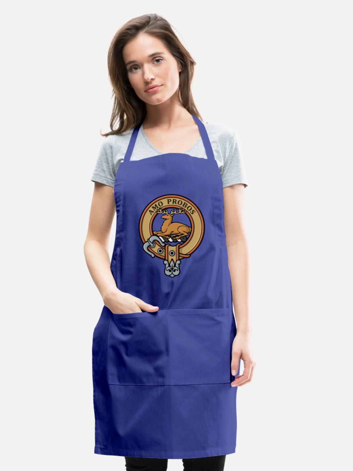 Clan Blair Crest - Adjustable Apron - royal blue - Front - Julia (174cm)