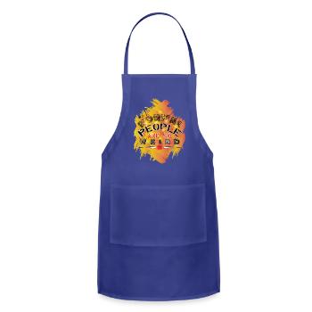 Normal people are so weird - Adjustable Apron - royal blue - Front - Julia (174cm)