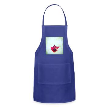 Emotional Smoke - Adjustable Apron - royal blue - Front - Julia (174cm)