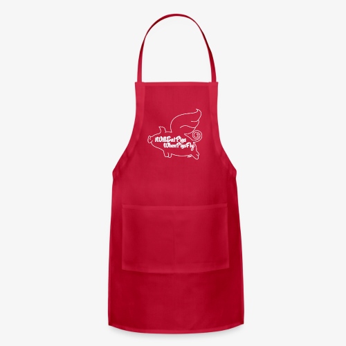 When Pigs Fly White - Adjustable Apron