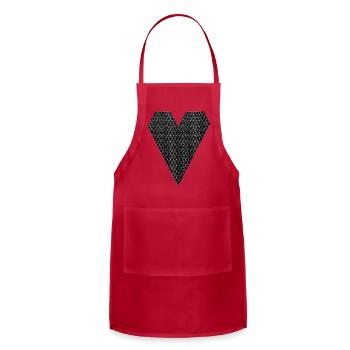 D20 Heart - Adjustable Apron - red - Front - Julia (174cm)