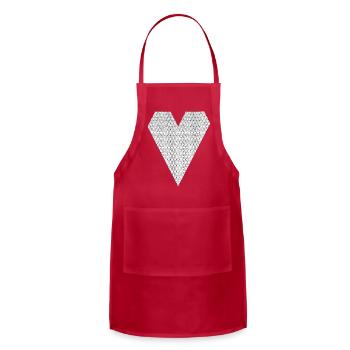 D20 Heart Invert - Adjustable Apron - red - Front - Julia (174cm)