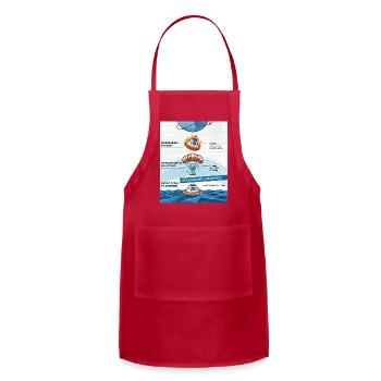 Orion Spacecraft Splashdown - Artemis Mission Info - Adjustable Apron - red - Front - Julia (174cm)